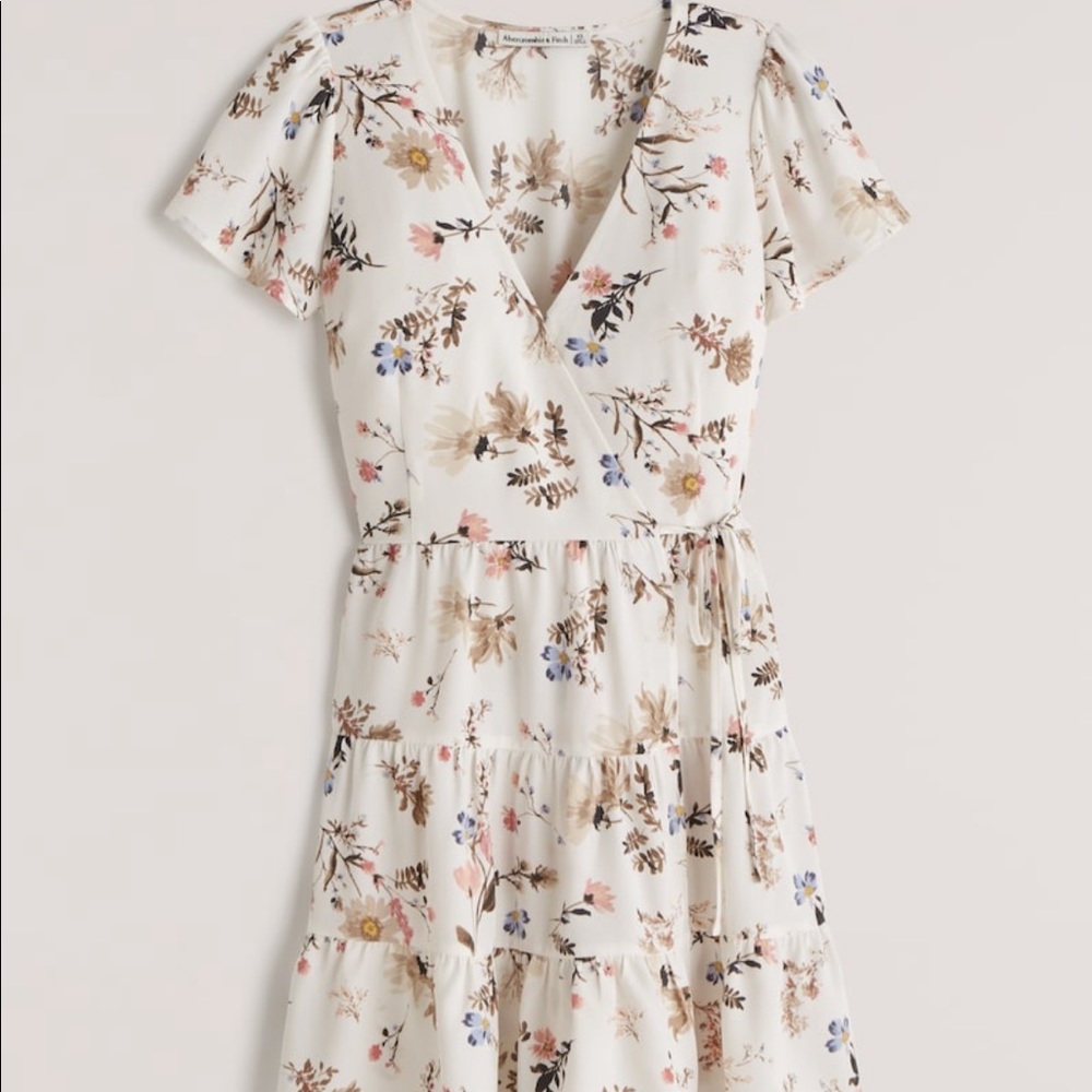 Tiered Wrap Mini Dress